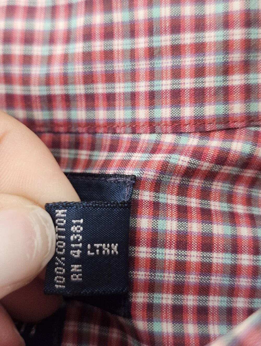 Polo Ralph Lauren Oxford Button Up Shirt Mens Large Plaid Red Long Sleeve Preppy